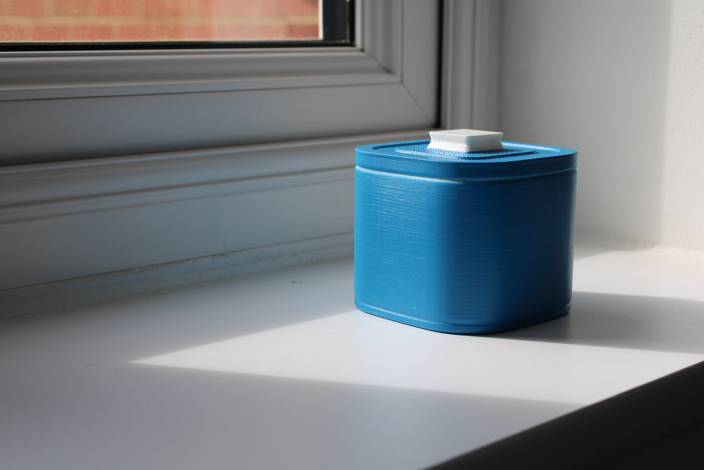 Small Versatile Storage Container Blue and White