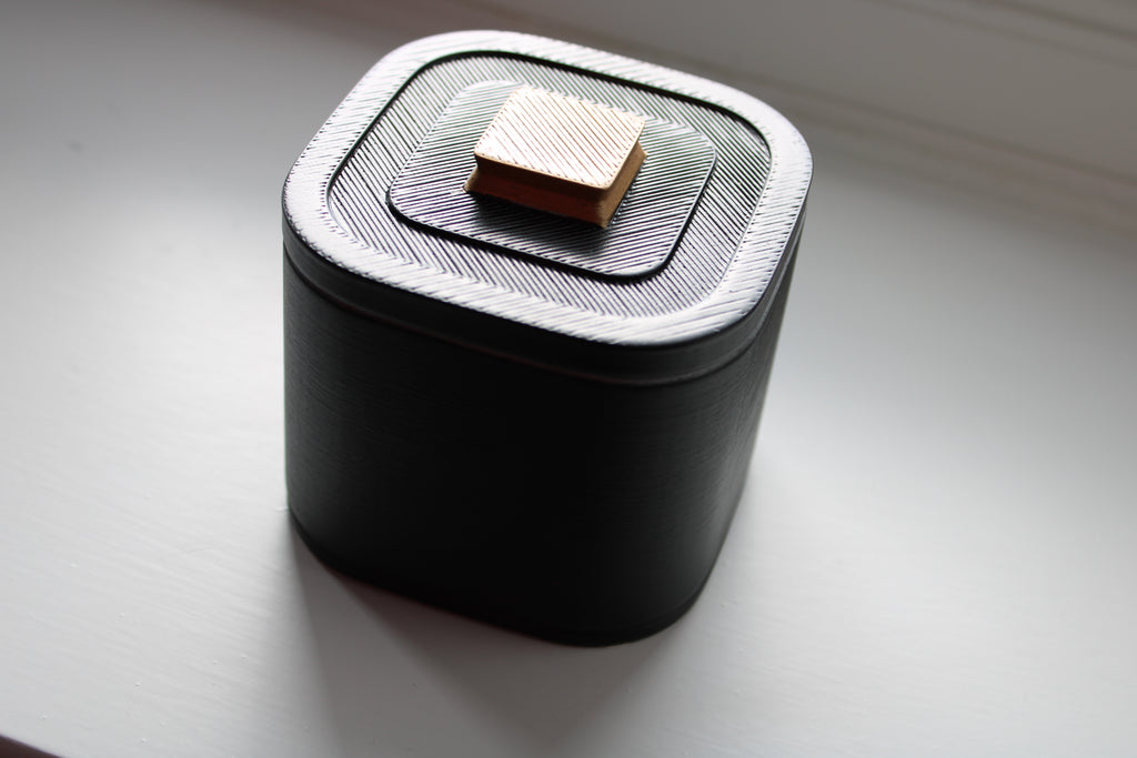 Small Versatile Storage Container Black and Gold