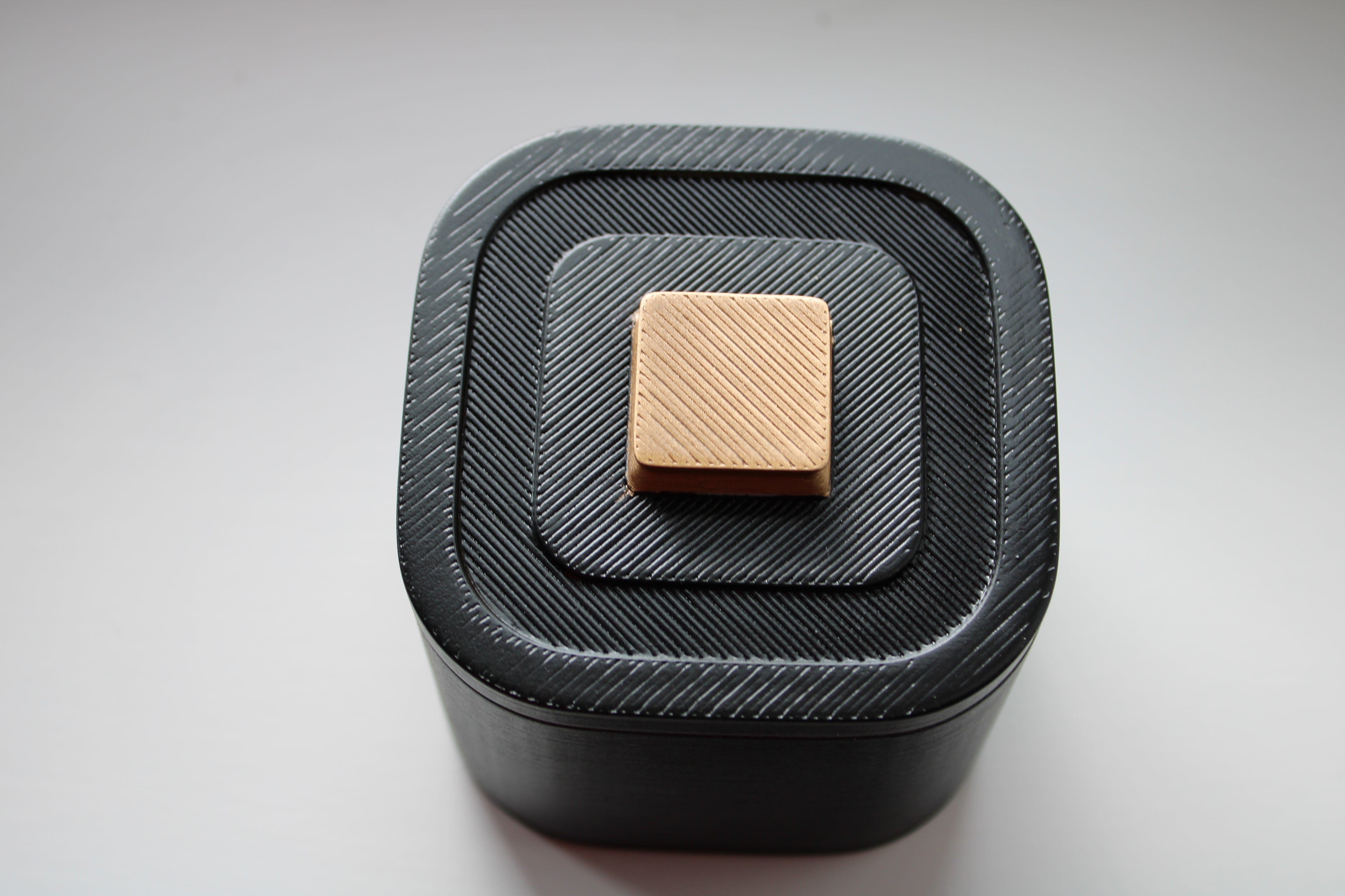 Small Versatile Storage Container Black and Gold