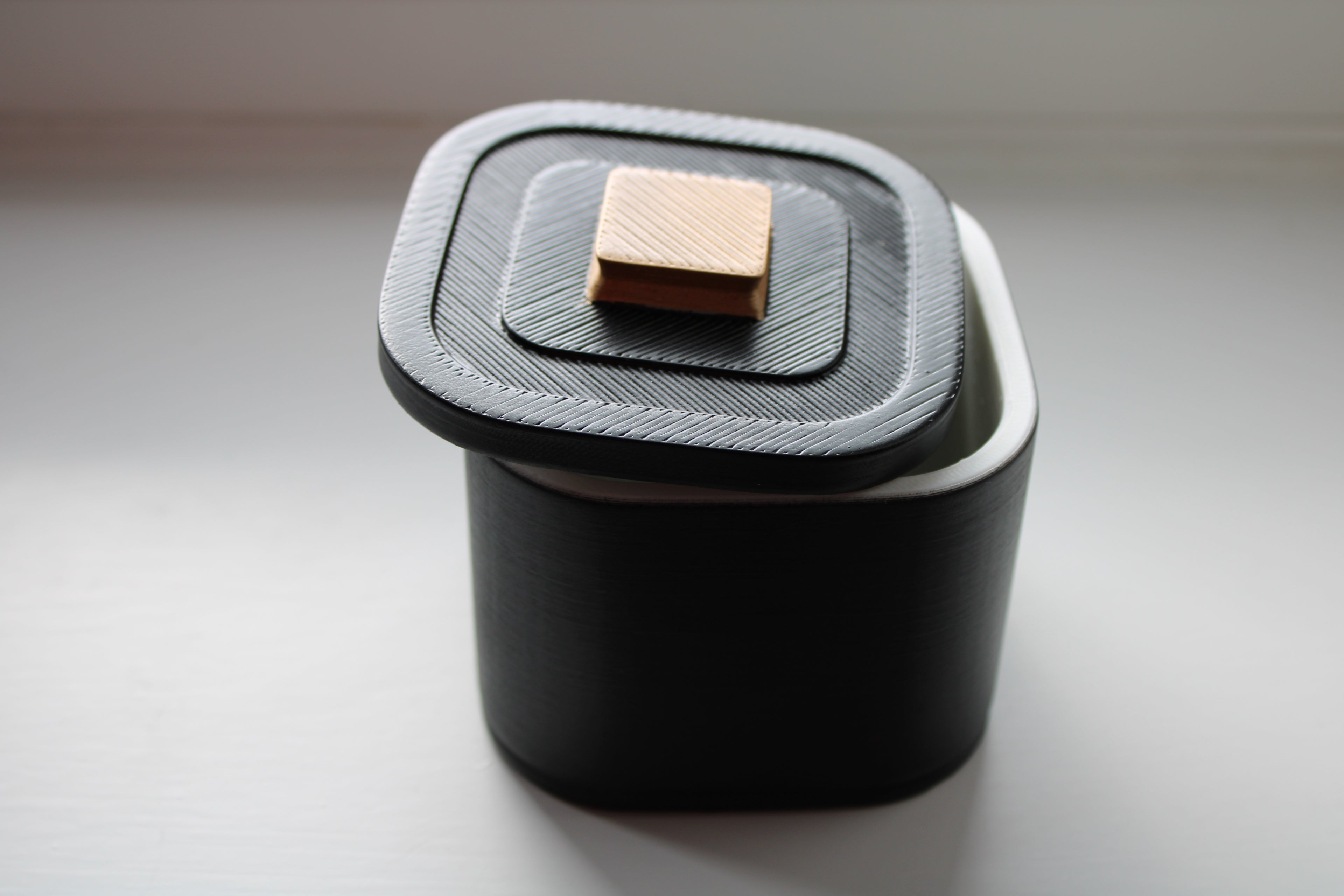 Small Versatile Storage Container Black and Gold
