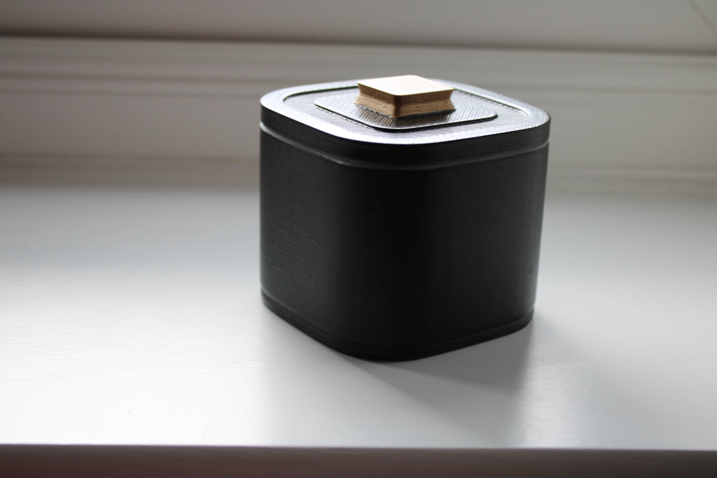 Small Versatile Storage Container Black and Gold