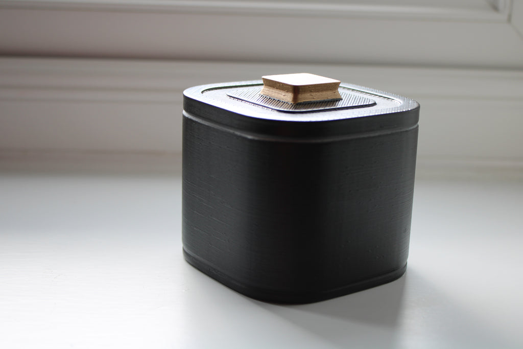 Small Versatile Storage Container Black and Gold
