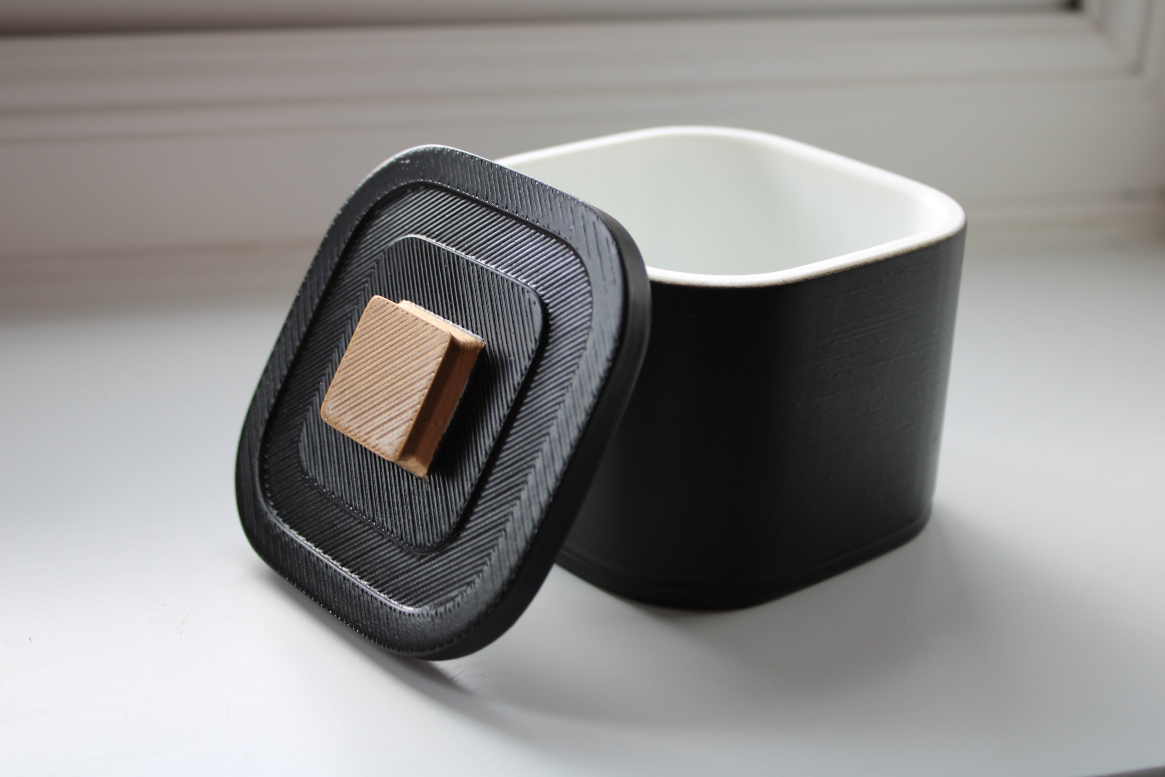 Small Versatile Storage Container Black and Gold